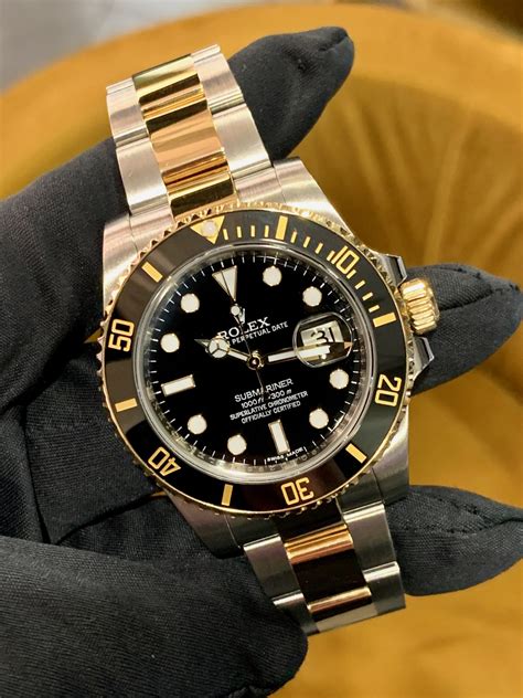 rolex submariner steel and gold second hand|rolex submariner date 2020.